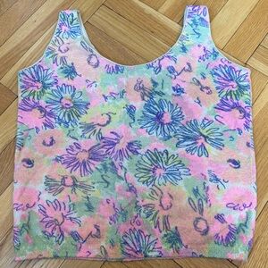 Vintage Pink Multi-Color Floral Tank Top